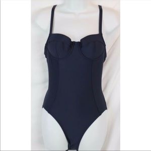 J.Crew Navy One Piece Underwire Swimsuit